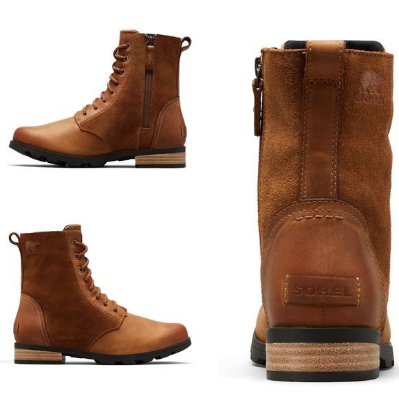 SOREL EMELIE SHORT WATERPROOF LACE UP BOOT - Picture 3 of 7